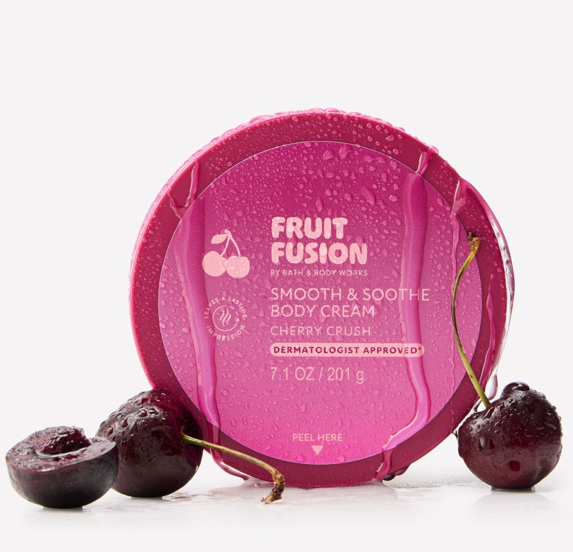 Bath & Body Works Fruit Fusion Cherry Crush Smooth & Soothe Body Cream 201 g – Crema Corporal de Cereza