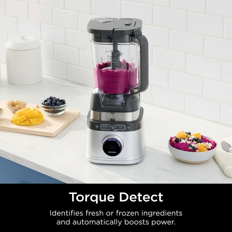 Ninja Detect Power Blender + Personal Monodosis, Tecnología BlendSense, Encimera de Cocina, Plateada, TB300