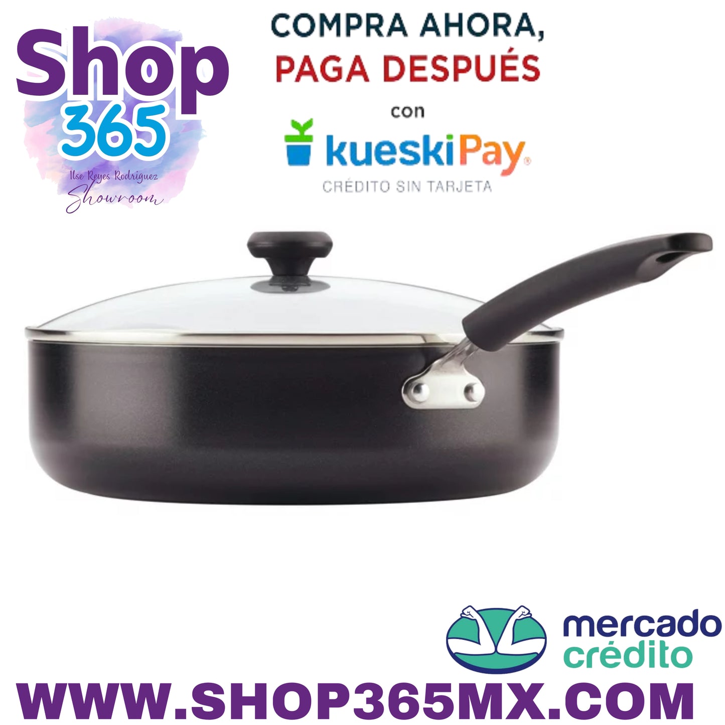 Farberware Olla gigante cubierta antiadherente de aluminio de fácil limpieza, 6 cuartos, color negro