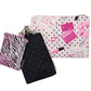 PINK Victoria’s Secret Makeup Bag Trio Set 3 Cosmetiqueras Rosa, Negro y Zebra