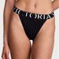 Victoria’s Secret Panty Negro con Cintura Elástica con Logo