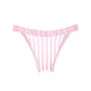 💗 Victoria’s Secret Tanga de Rayas Rosa con Cintura Logo