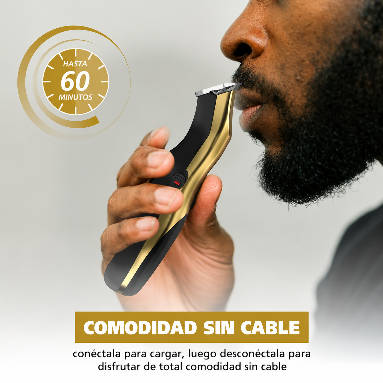 Wahl T-Pro Plus, USB Rechargeable Battery Trimmer, Gold with Rubber Grips - 3028171