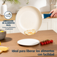 Mainstays Batería de Cocina de Aluminio Antiadherente de Cerámica de 12 Piezas, Azul