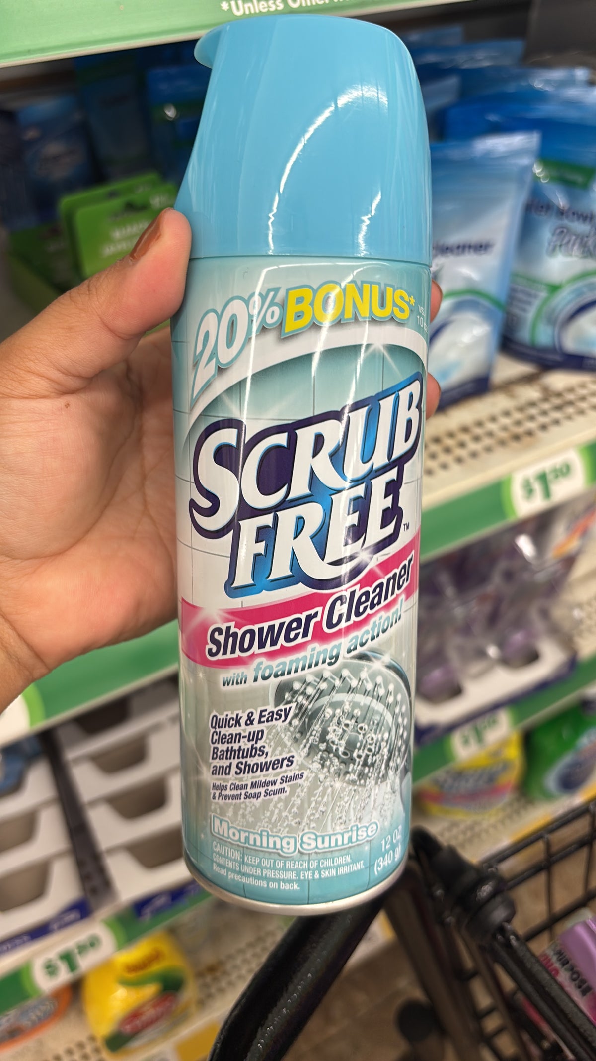 Scrub Free Shower Cleaner with Foaming Action