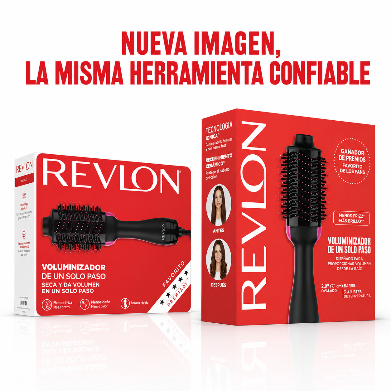 One-Step Revlon Secador de Pelo de Cerámica y Cepillo de Aire Caliente Voluminizador, Negro