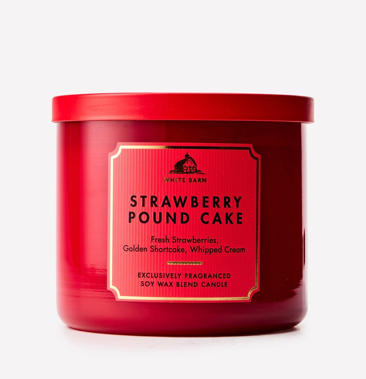 Bath & Body Works Strawberry Pound Cake Vela 3 Mechas 411 g