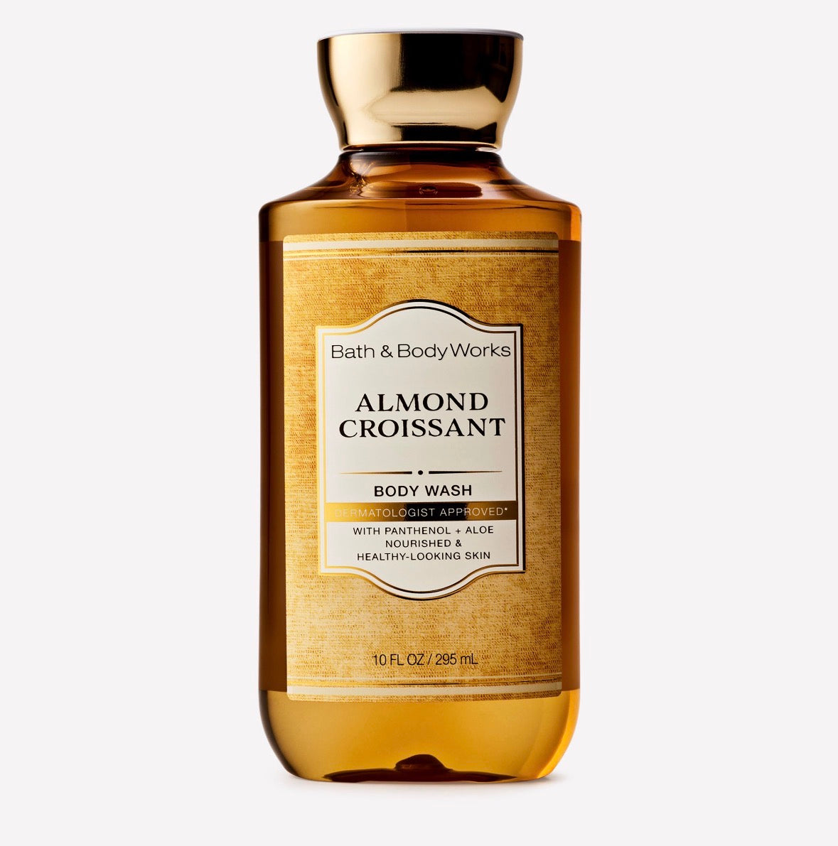 Bath & Body Works Almond Croissant Body Wash 295 ml – Gel de Baño Gourmand con Aloe y Pantenol