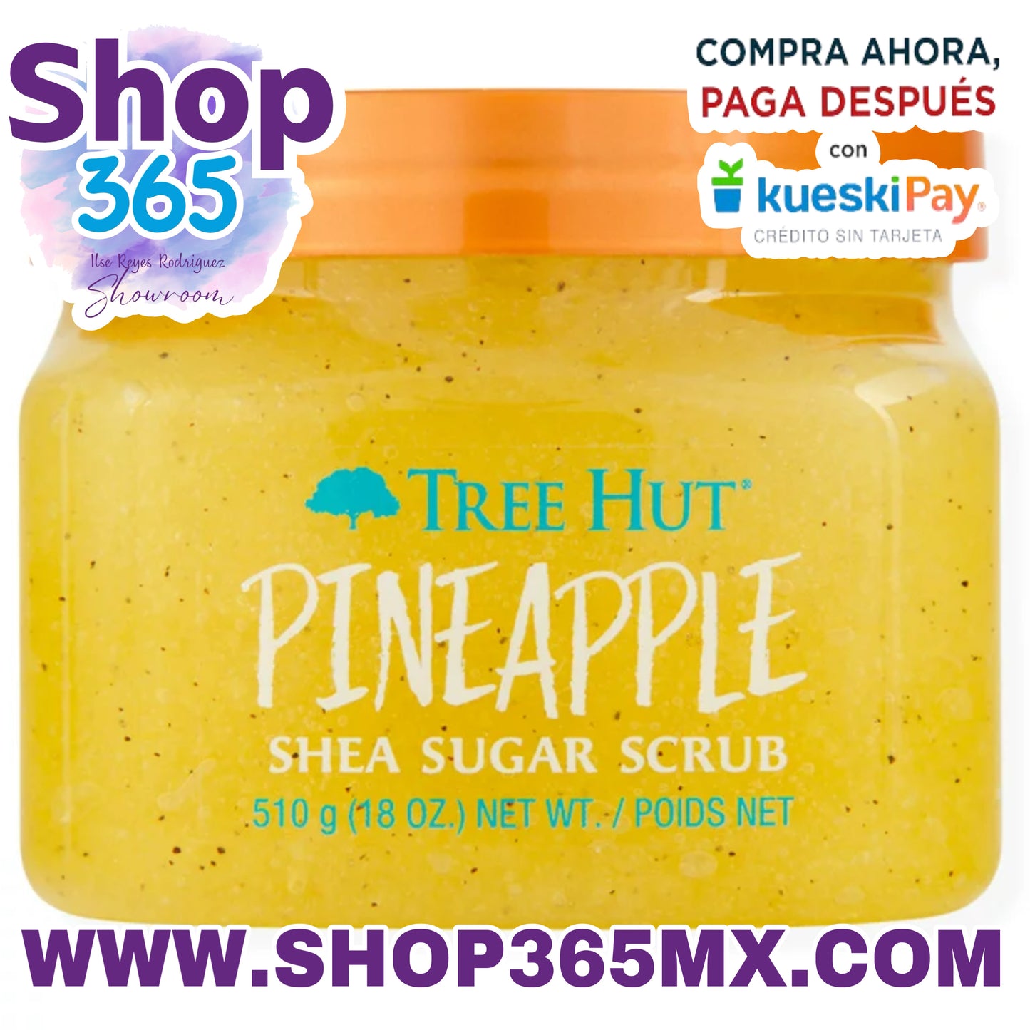 Tree Hut Karité Sugar Cuerpo Exfoliante Exfoliante Piña, 18 oz