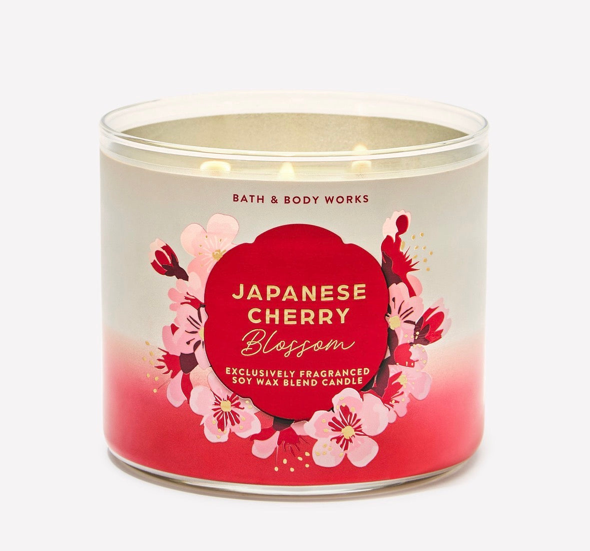 Bath & Body Works Japanese Cherry Blossom Vela Aromática 3 Mechas 411g