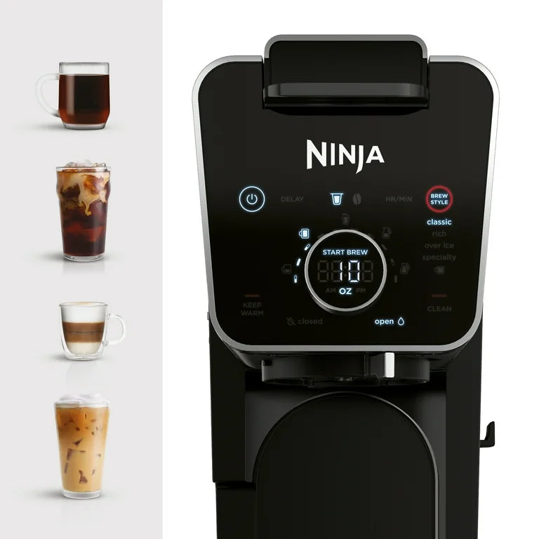 Ninja Cafetera de Goteo Especial de Doble Preparación, Monodosis, Compatible con Cápsulas K-Cup, 12 Tazas, Jarra de Vidrio, CFP300