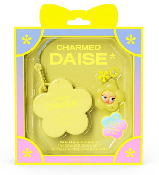 🌼 Charmed Daise – Sunny Daise Vanilla & Coconut Body Mist + Mini Dollface Charm | 30 ml