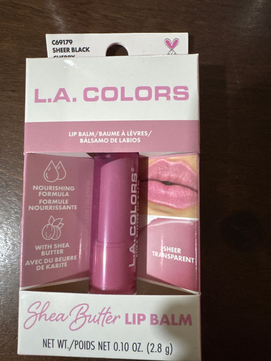 LA Colors Shea Butter Lip Balm Sheer Black Cherry