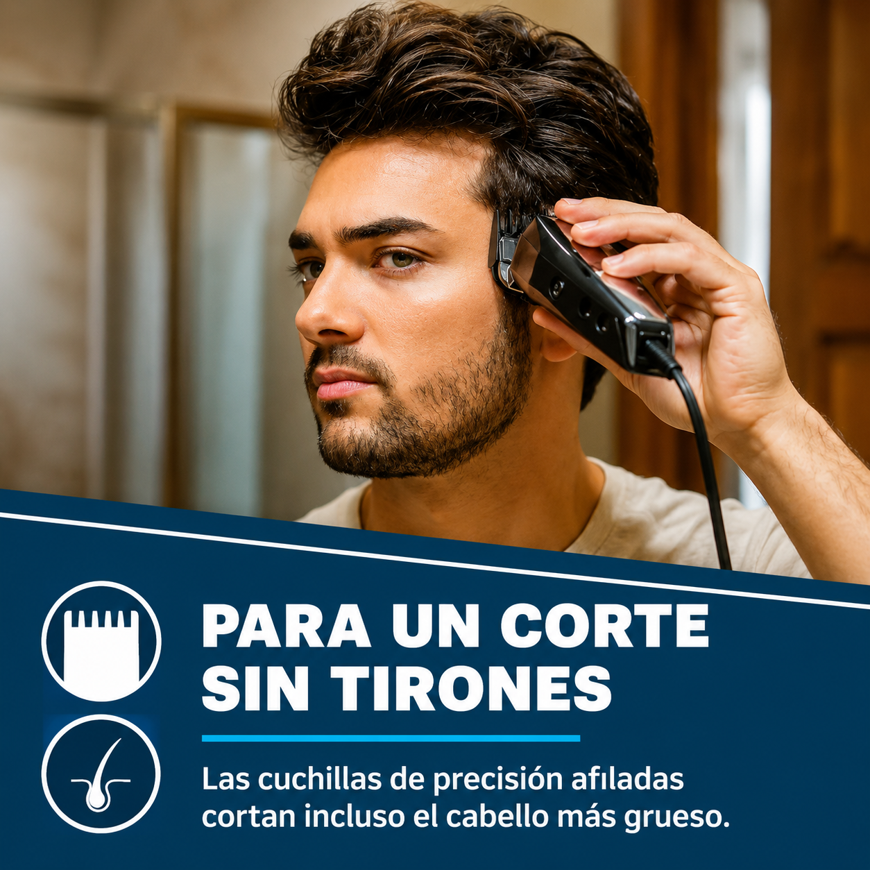 Wahl Chrome Pro , Kit Cortapelos con Cable para Hombre O Mujer, Negro/cromo - 9670-1201