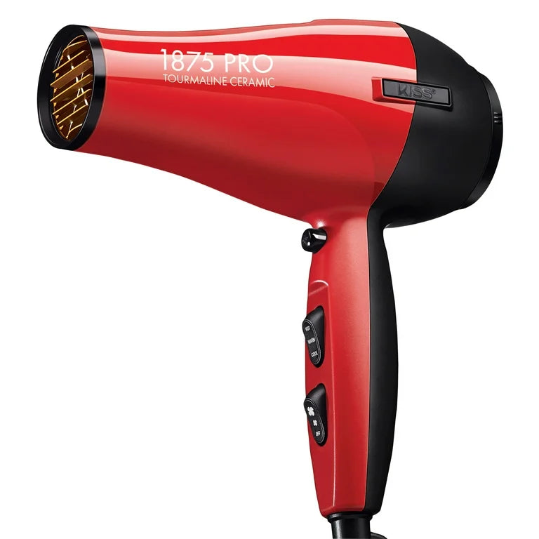 KISS Secadora de Cabello Edición de Peinado de Cerámica Turmalina Profesional de 1875 Watts, 5 Piezas