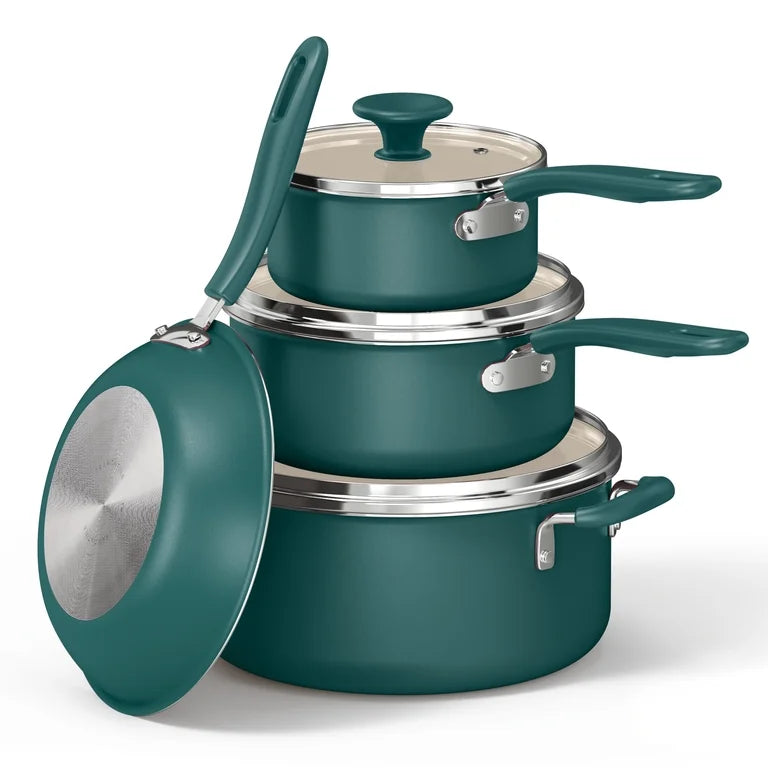 Tramontina Ceramaware 20-Piece Ceramic Nonstick Cookware Set , Green