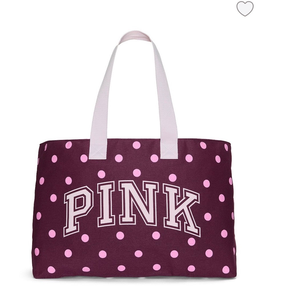 Bolsa Tote Plegable PINK Victoria’s Secret con Estuche Polka Dot