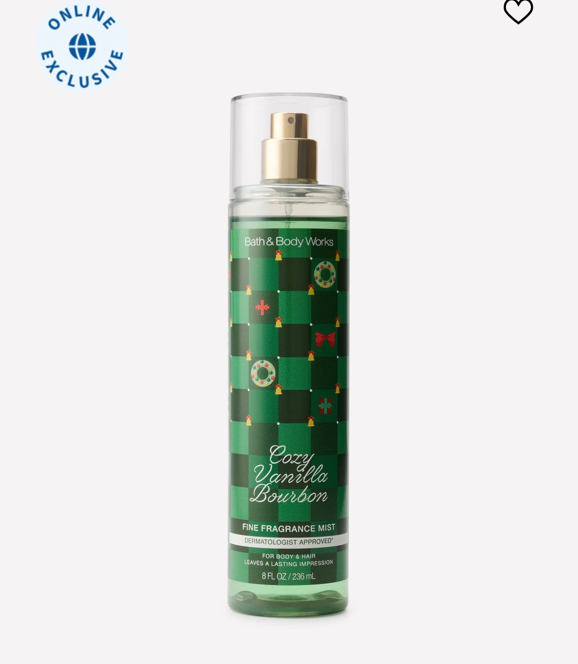Bath & Body Works Cozy Vanilla Bourbon Fine Fragrance Mist 236 ml