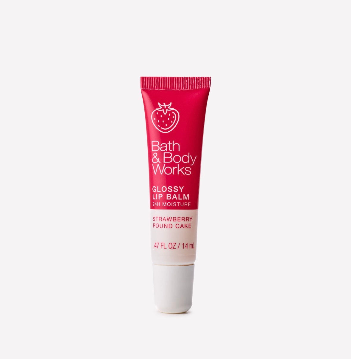 Bath & Body Works Strawberry Pound Cake Glossy Lip Balm – Bálsamo Labial con Brillo 14 ml