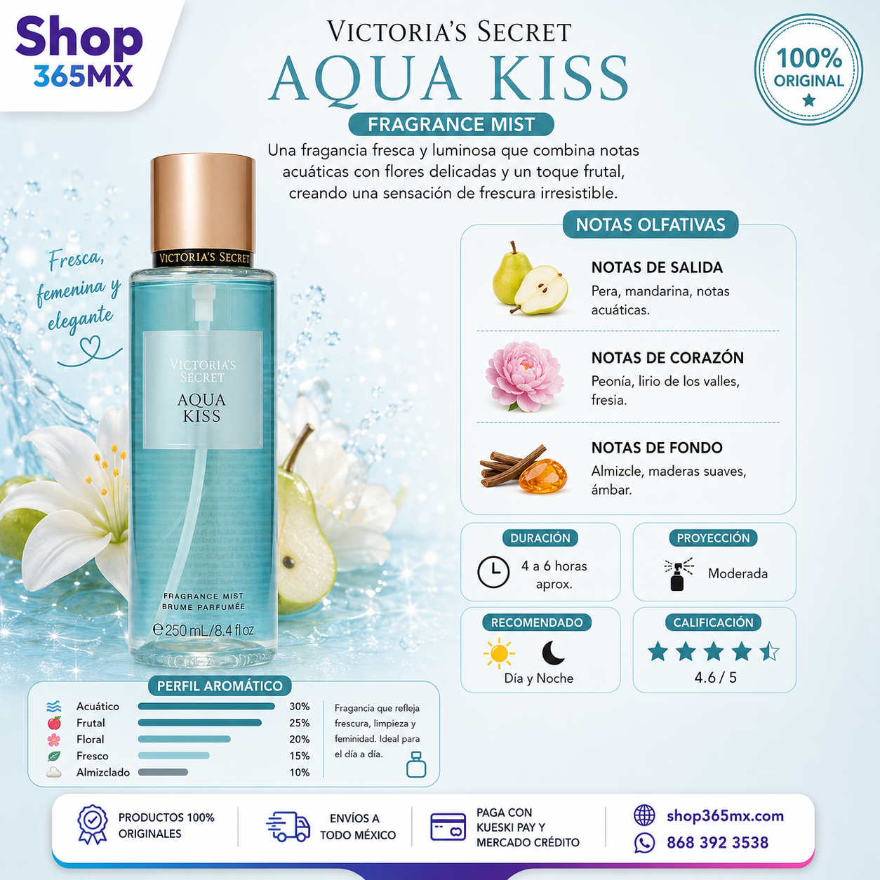 Body Mist Aqua Kiss Victoria Secret