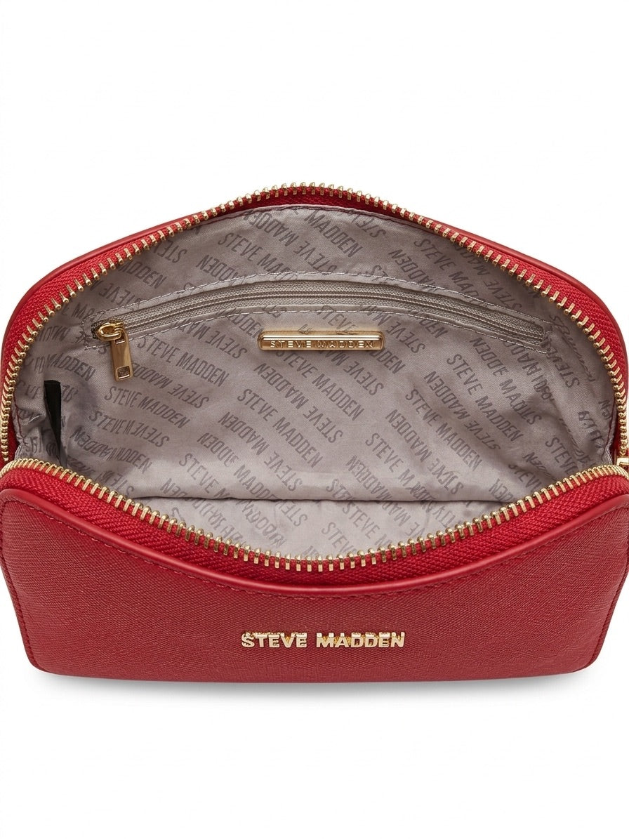 STEVE MADDEN BLEXI TOP ZIP CROSSBODY CHEVY RED