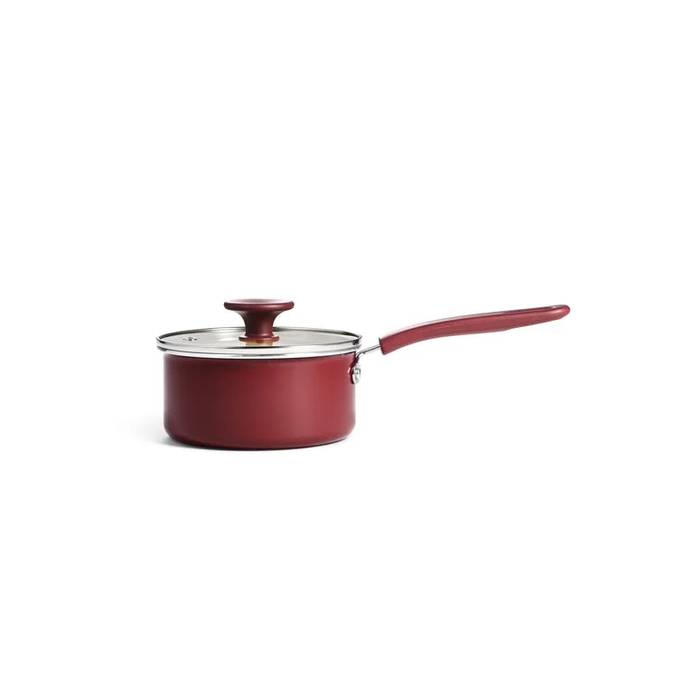 Juego de utensilios de cocina antiadherentes de cerámica Tramontina Ceramaware de 20 piezas, color vino.