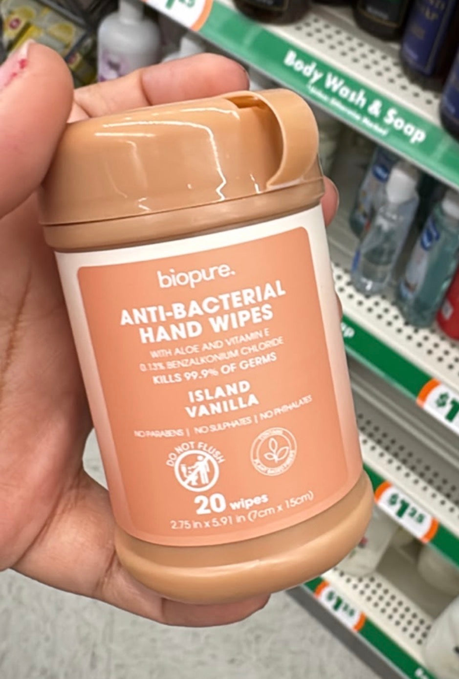 BioPure Toallitas Anti-bacterial Island Vanilla