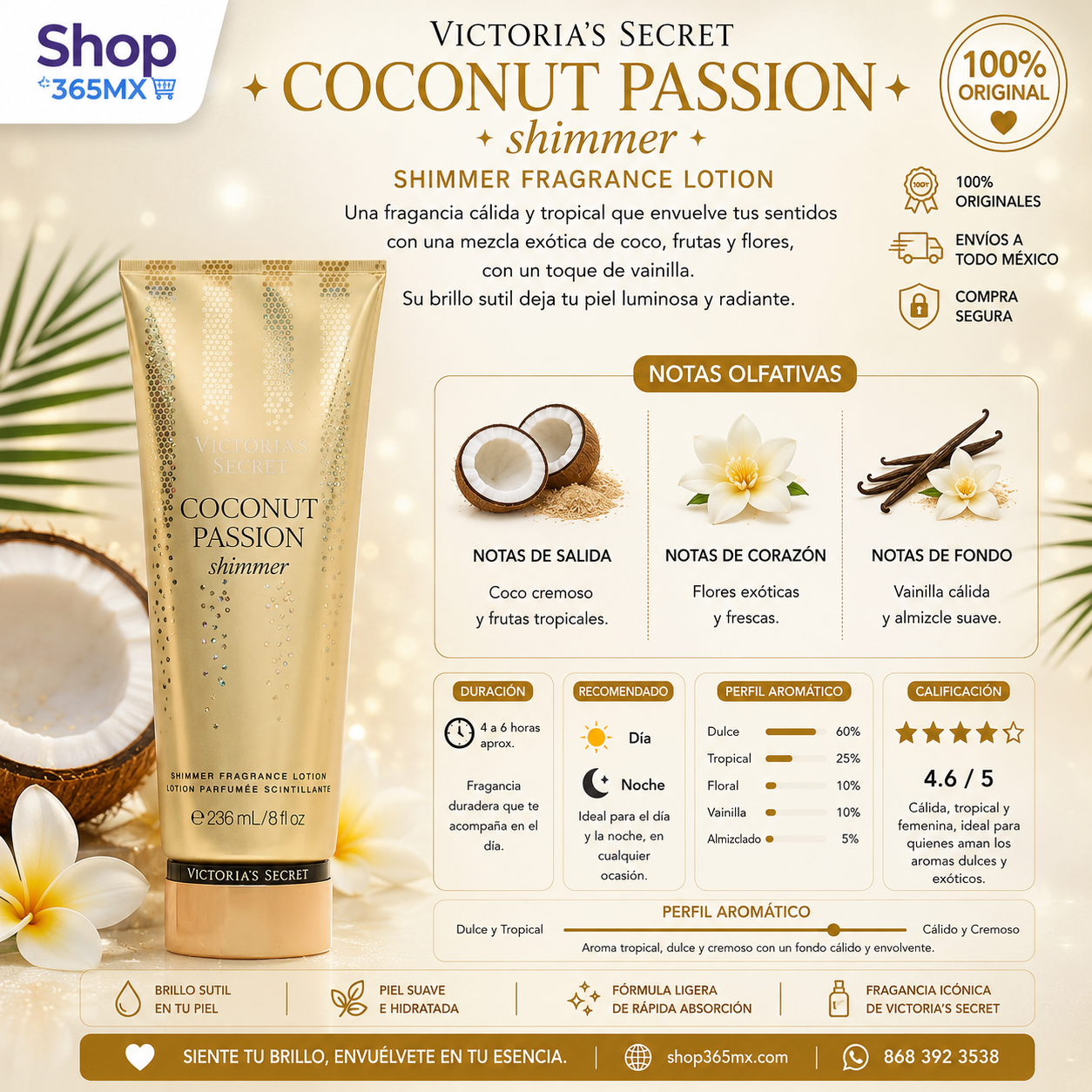 Body Lotion Shimmer Coconut Passion Victoria’s Secret