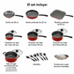 Juego de utensilios de cocina antiadherentes Tramontina Primaware de 18 piezas, rojo