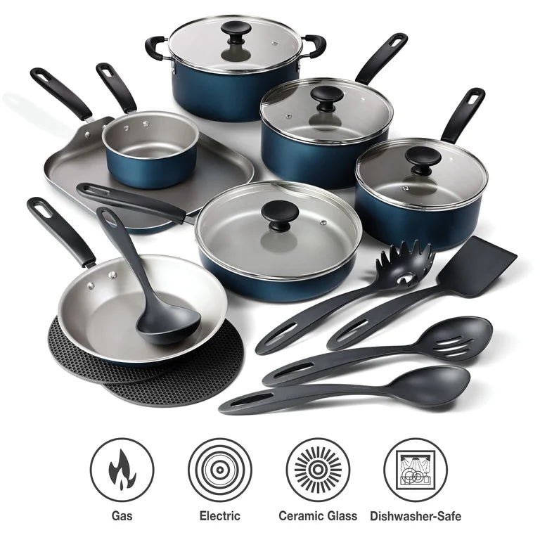 Tramontina Primaware Juego de Utensilios de Cocina Antiadherentes de 18 Piezas Azul