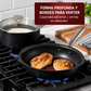 T-fal Cook & Strain Juego de Sartenes Antiadherentes de 2 Piezas, Sartenes de 10 y 11,5 Pulgadas, Negro