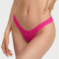 💗 Tanga Victoria’s Secret de Encaje Floral Rosa Fucsia para Mujer