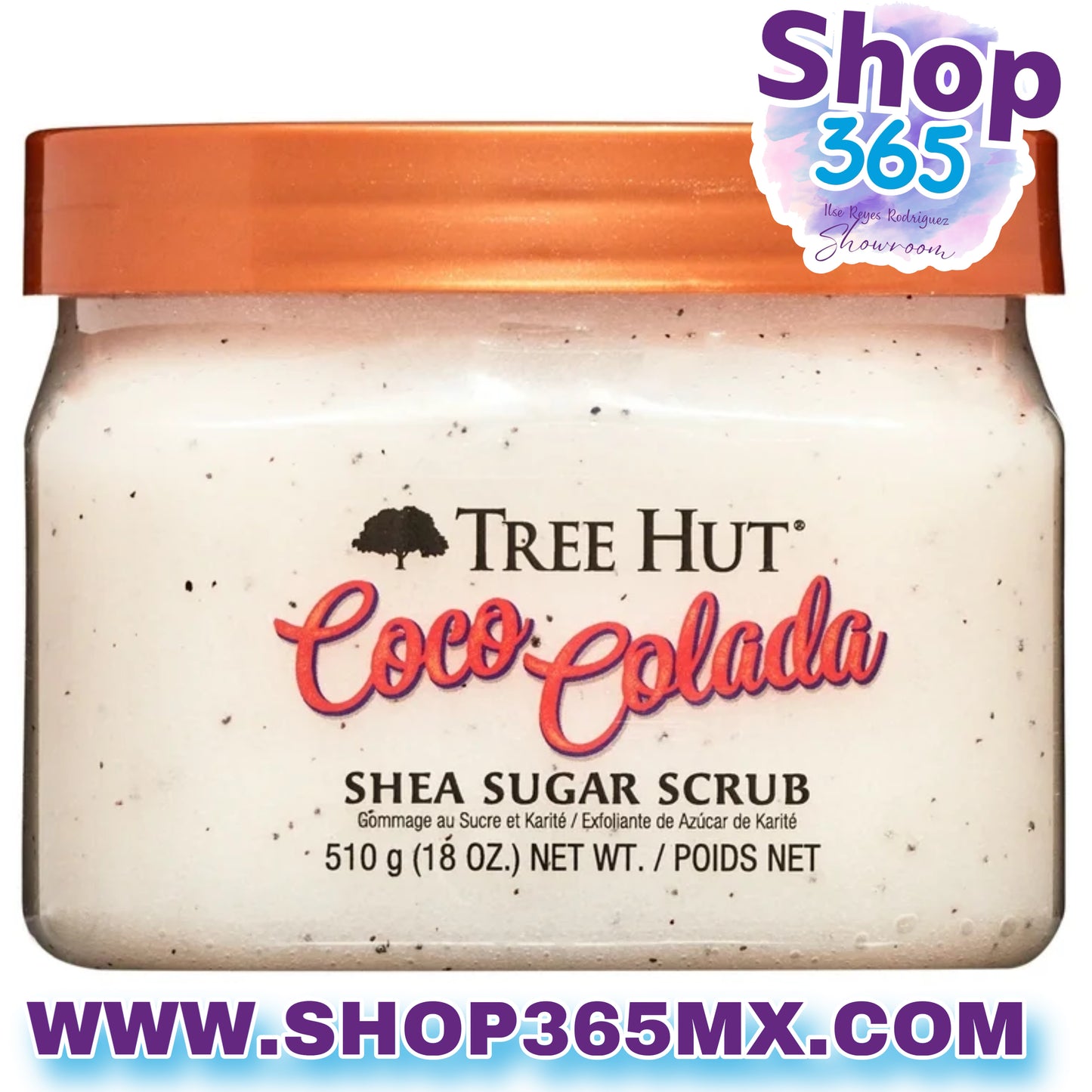 Tree Hut Exfoliante de azúcar de karité Coco Colada, 18 oz