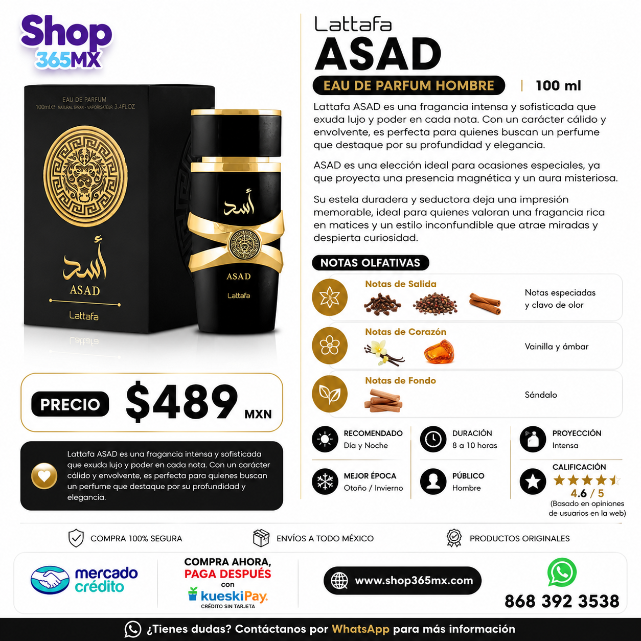 Lattafa Asad EDP H 100ML