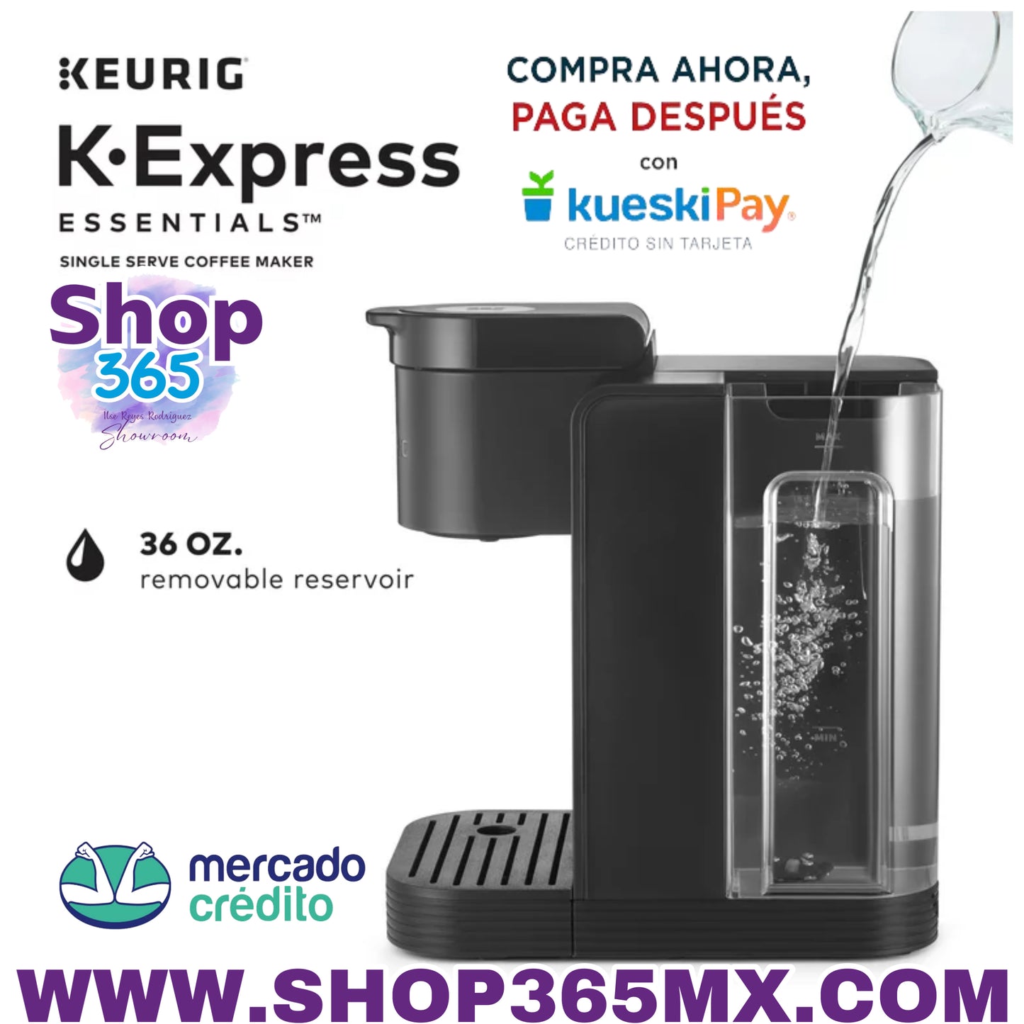 Keurig K-Express Essentials Cafetera de cápsulas K-Cup de una porción, color negro