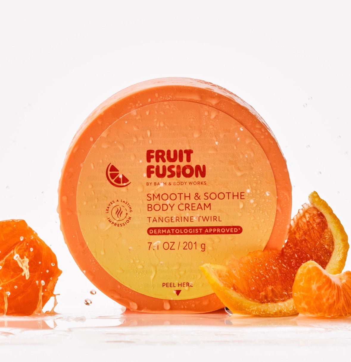 Bath & Body Works Fruit Fusion Tangerine Twirl Smooth & Soothe Body Cream 201 g – Crema Corporal de Mandarina