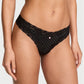 Panty Negro con Encaje y Lunares – Corte Tanga Femenino Victoria’s Secrets