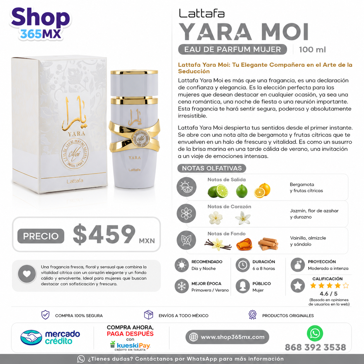 Lattafa Yara Moi EDP M 100ML