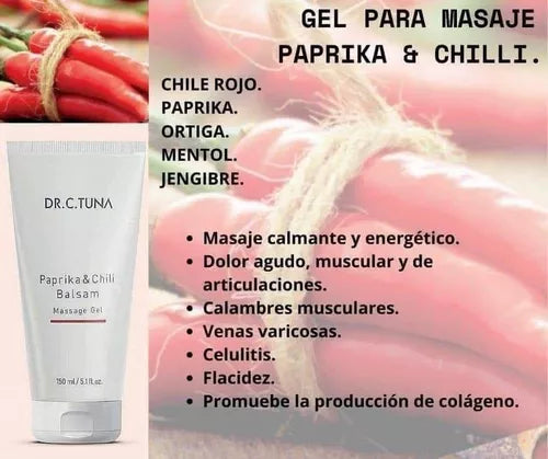 Gel de Masaje Bálsamo de Pimentón y Chile