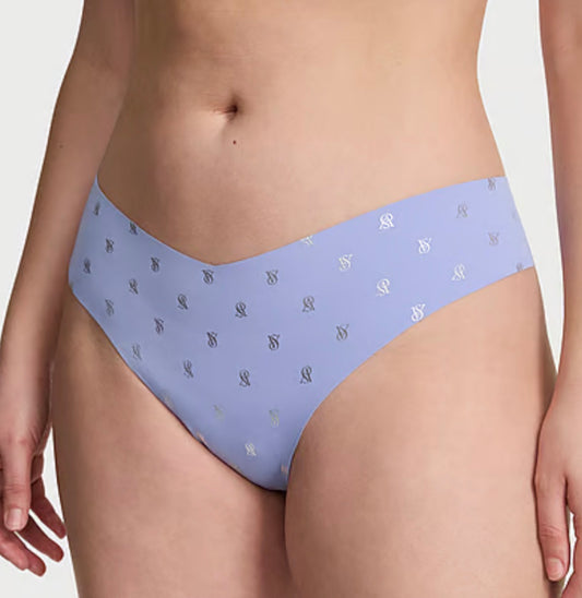 Victoria’s Secret Panty Seamless Azul Lavanda con Logo VS