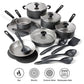 Tramontina Primaware Juego de Utensilios de Cocina Antiadherentes de 18 Piezas, Asfalto