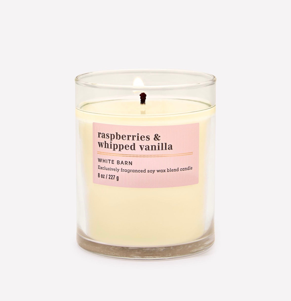 Raspberries & Whipped Vanilla Vela Aromática de 1 Mecha 227 g | White Barn