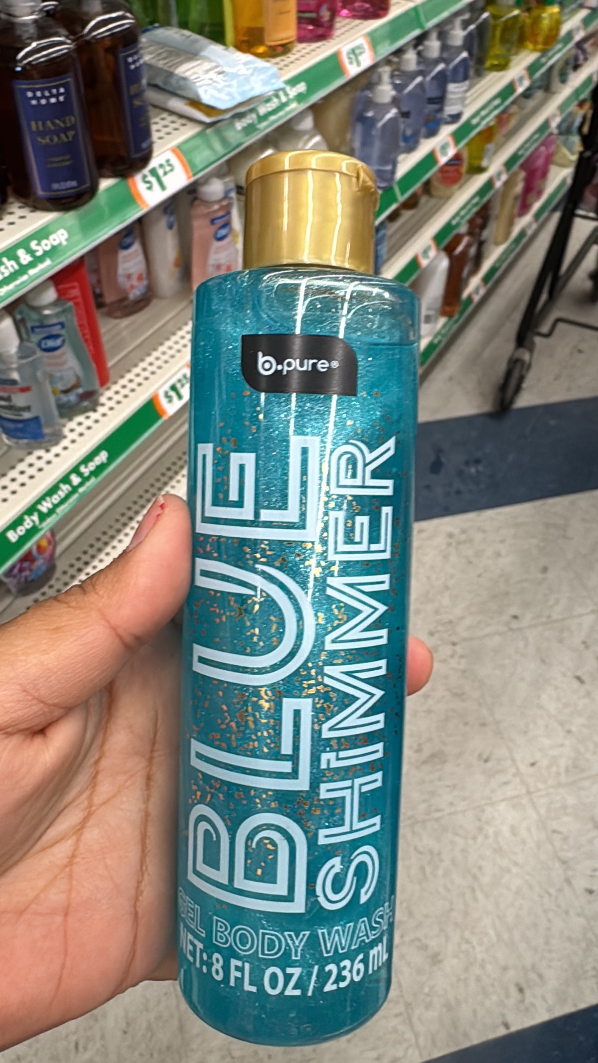 Pure Blue Shimmer gel Body Wash