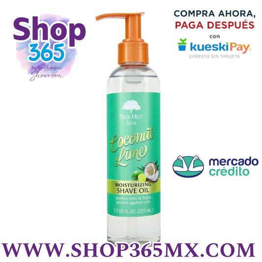 Tree Hut Bare Coconut Lime Aceite de afeitado hidratante e hidratante, 7.7 fl oz.