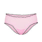 Panty Rosa de Malla con Ribete Negro – Corte Hipster Femenino