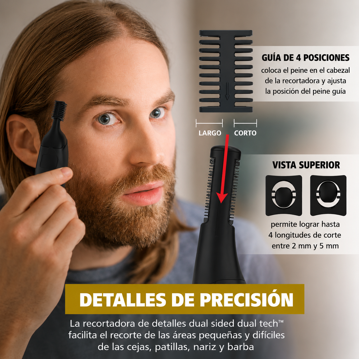 Wahl Manscaper Caja de Herramientas Recortadora Recargable para Recortar, Afeitar y Detallar para Hombre - 3024523