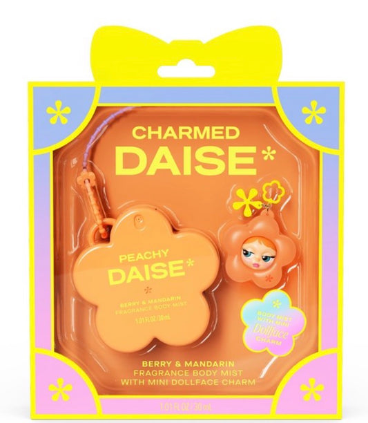 Charmed Daise Peachy Daise Berry & Mandarin Body Mist + Mini Dollface Charm 30 ml