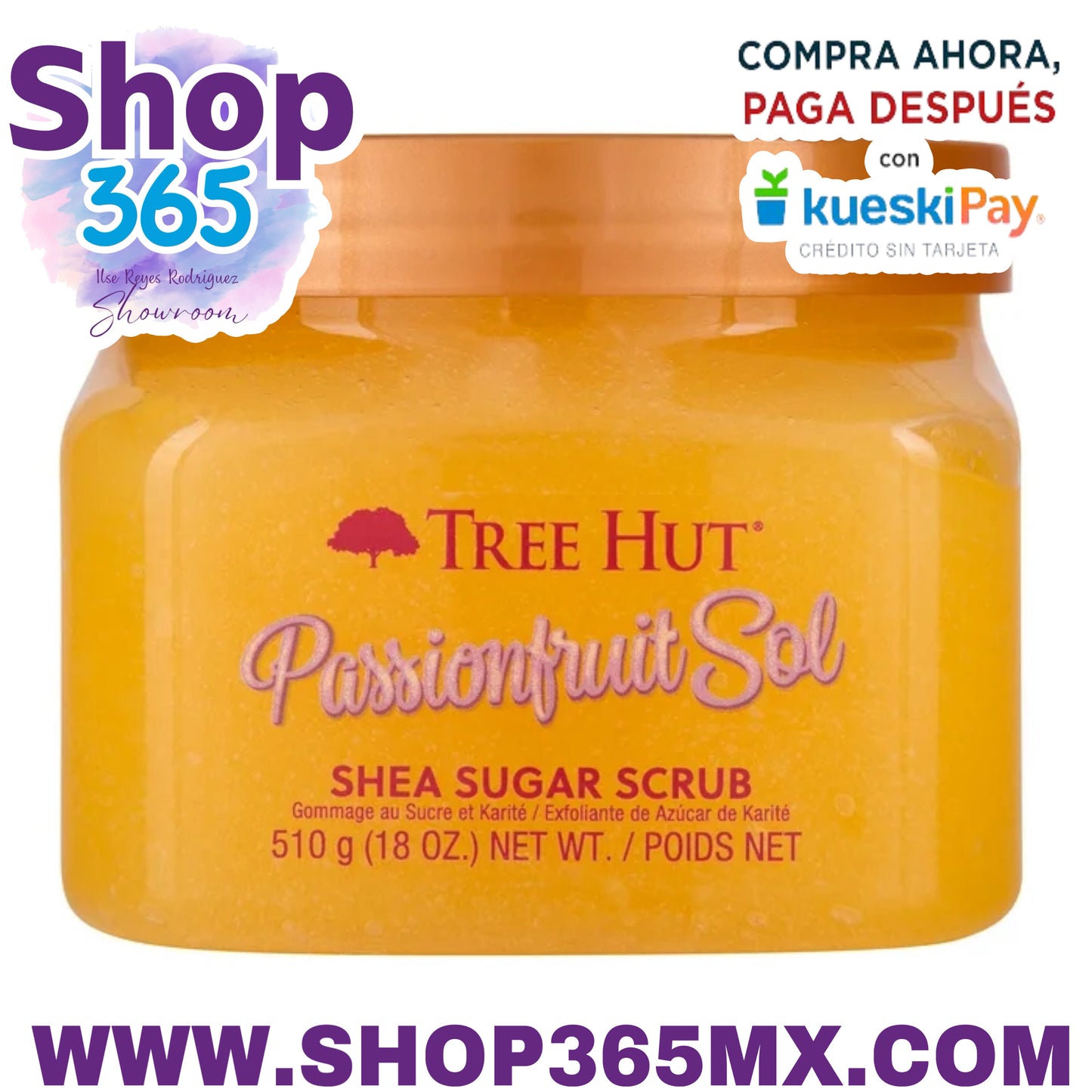 Exfoliante Tree Hut Maracuyá Sol Karité Azúcar, 18 oz