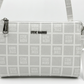 STEVE MADDEN BLEXI TOP ZIP CROSSBODY WHITE/SILVER