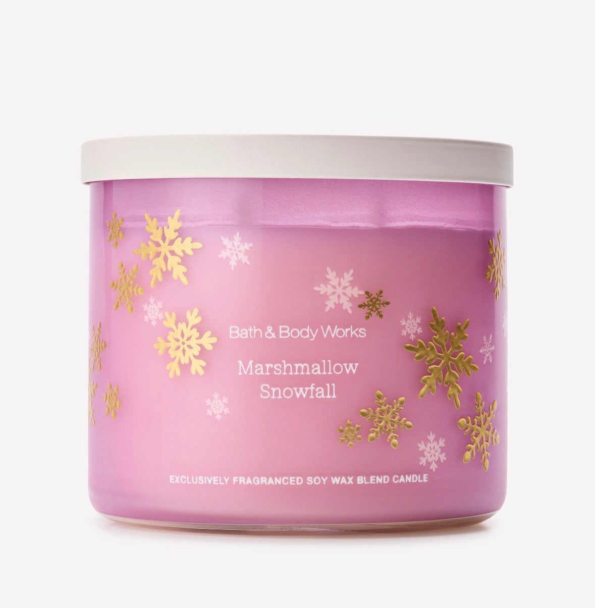 Marshmallow Snowfall – Vela Aromática de 3 Mechas
